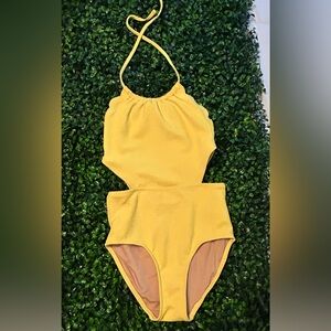 Little Girls Scalloped Halter Top One Piece